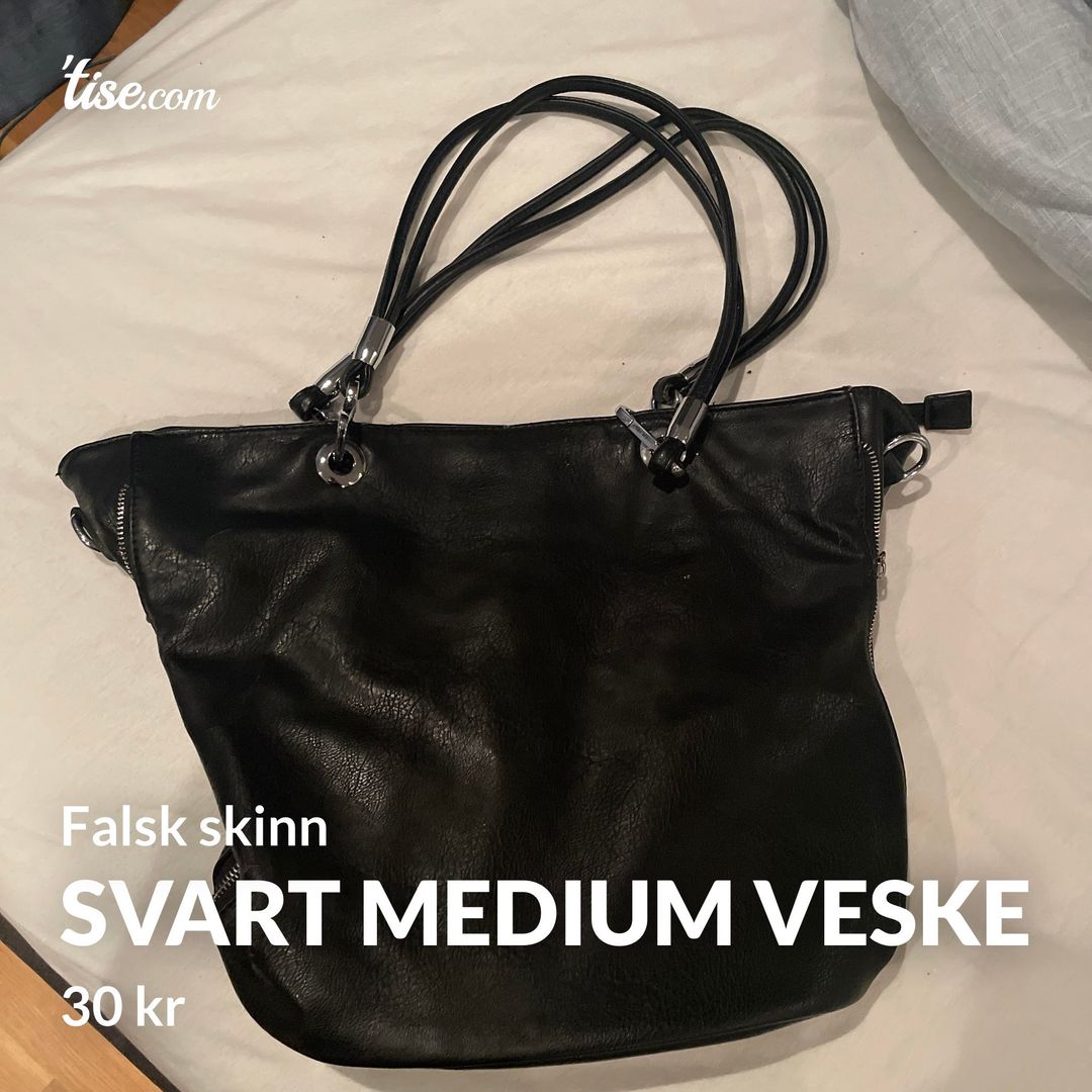 Svart medium veske