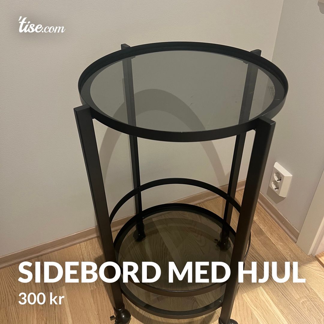 Sidebord med hjul