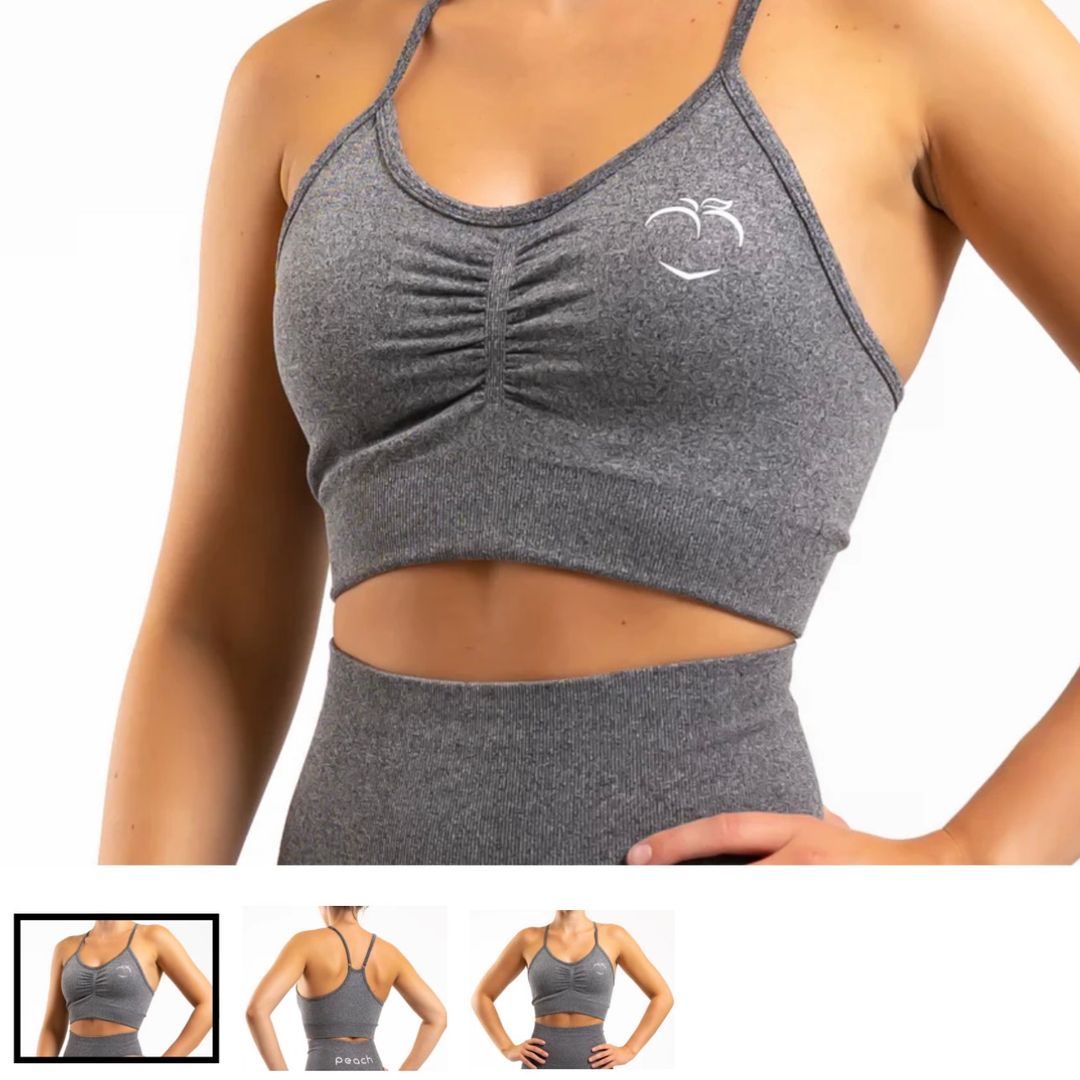 sports bra fra peach