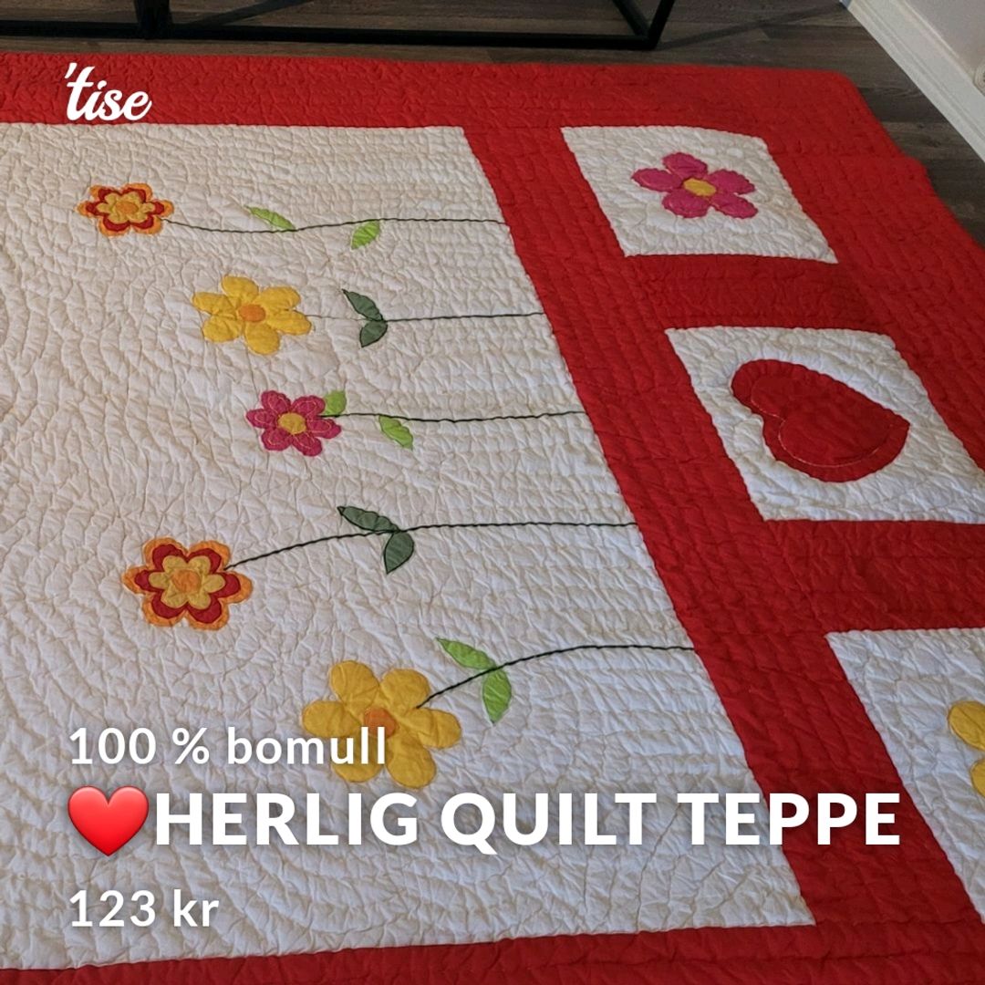 ❤️Herlig Quilt Teppe