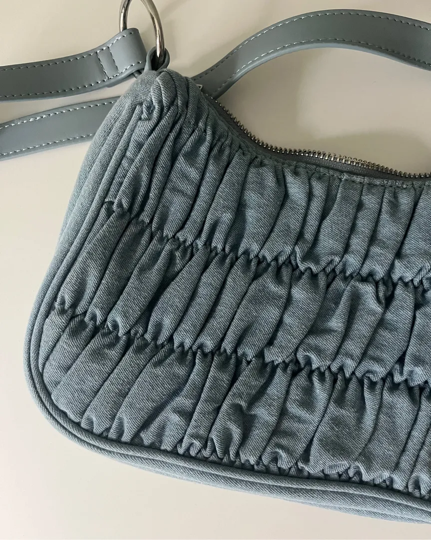 Denim baguettebag