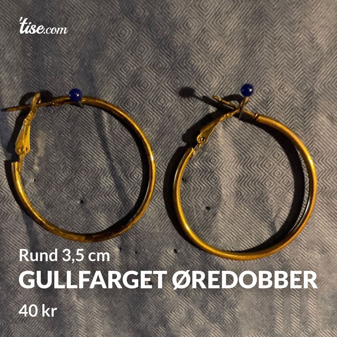 Gullfarget øredobber