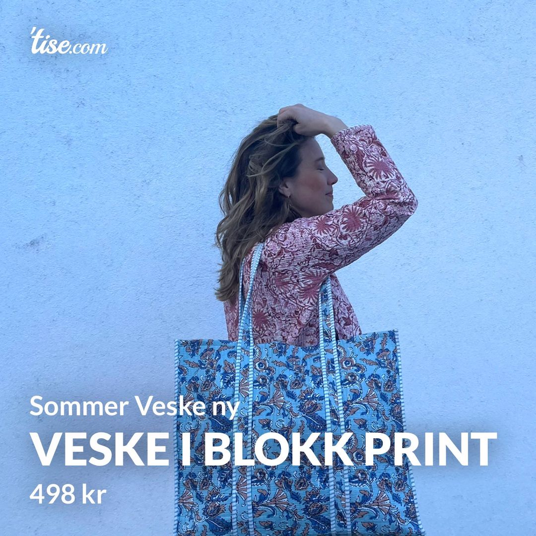 Veske i blokk print