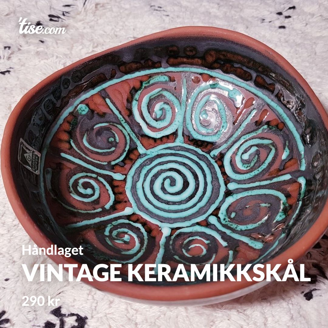 Vintage keramikkskål