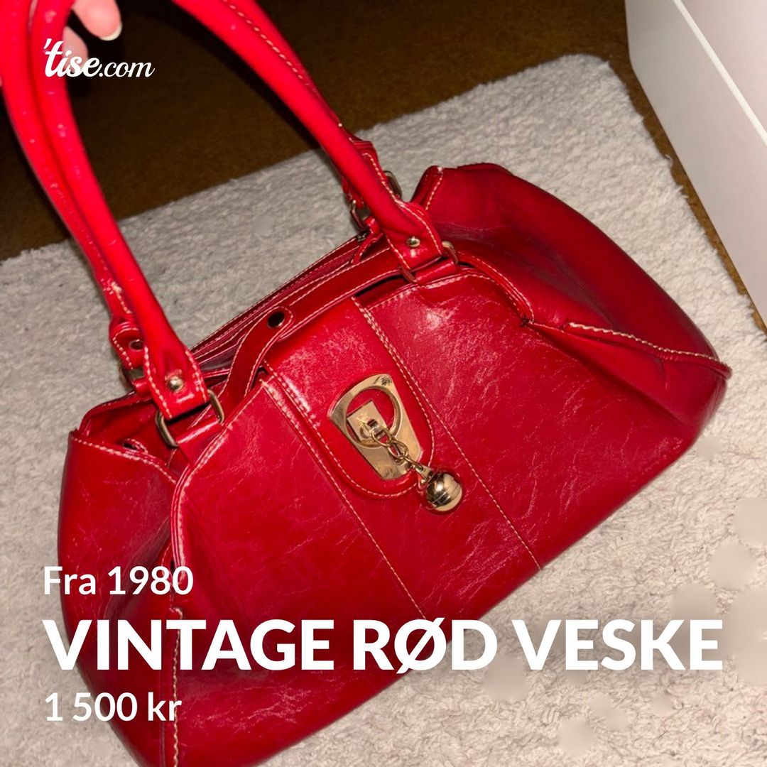 Vintage rød veske