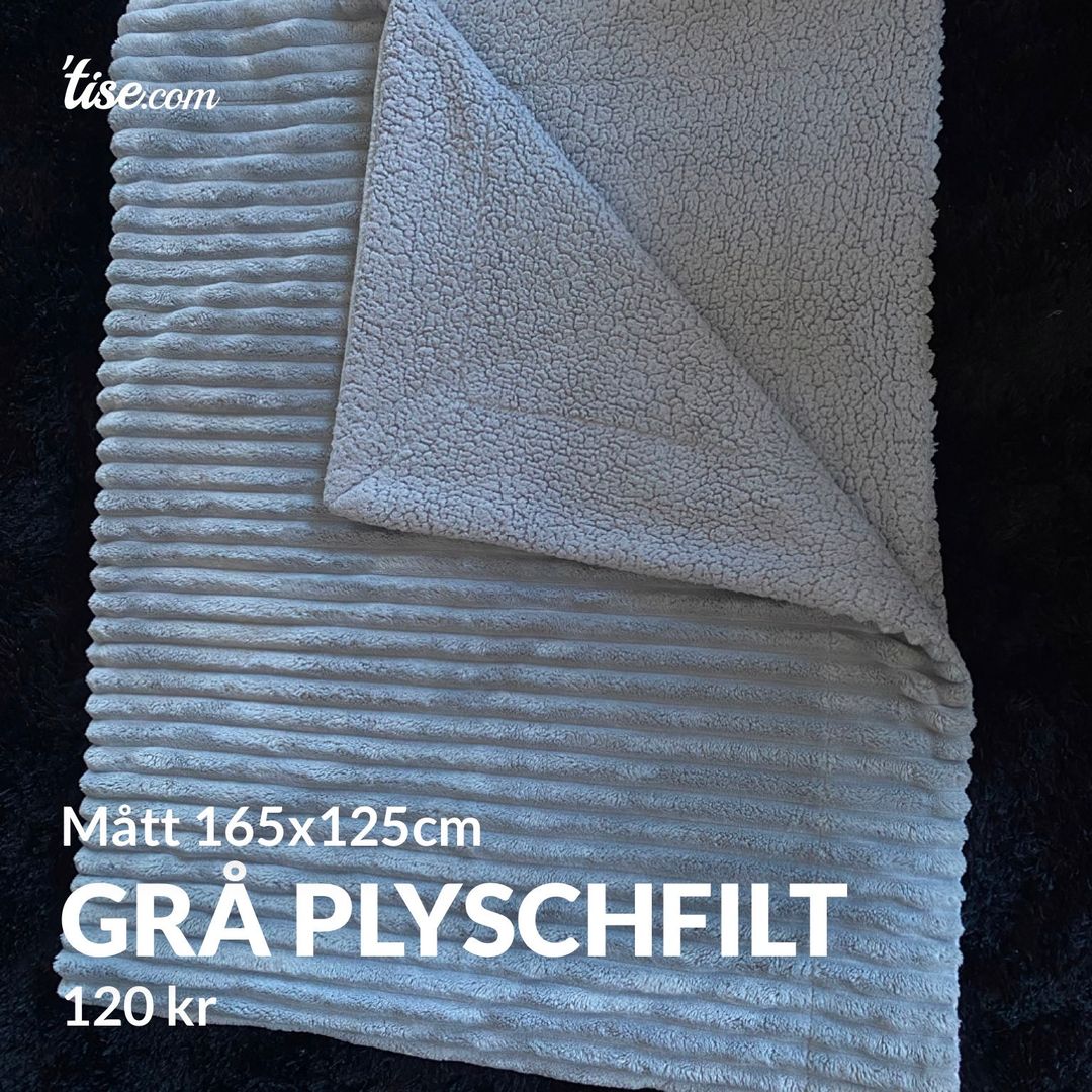 Grå plyschfilt