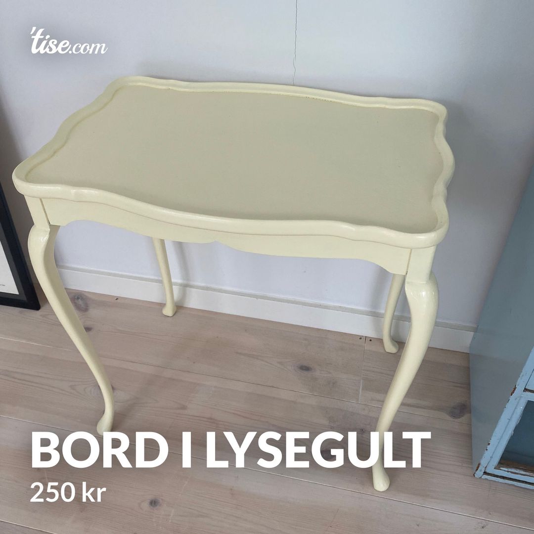 Bord i lysegult