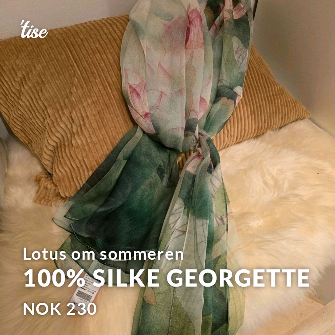 100% silke georgette