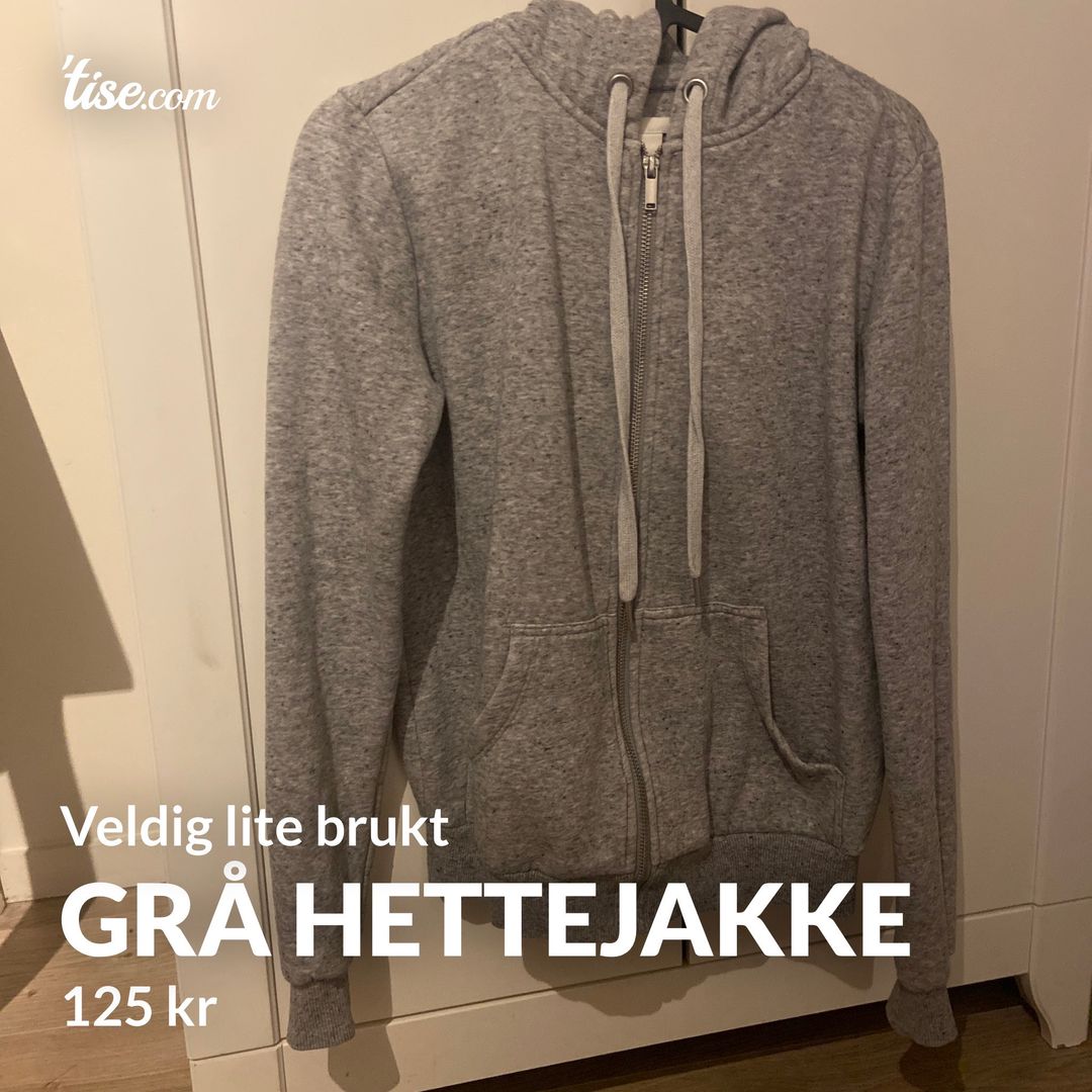 Grå hettejakke