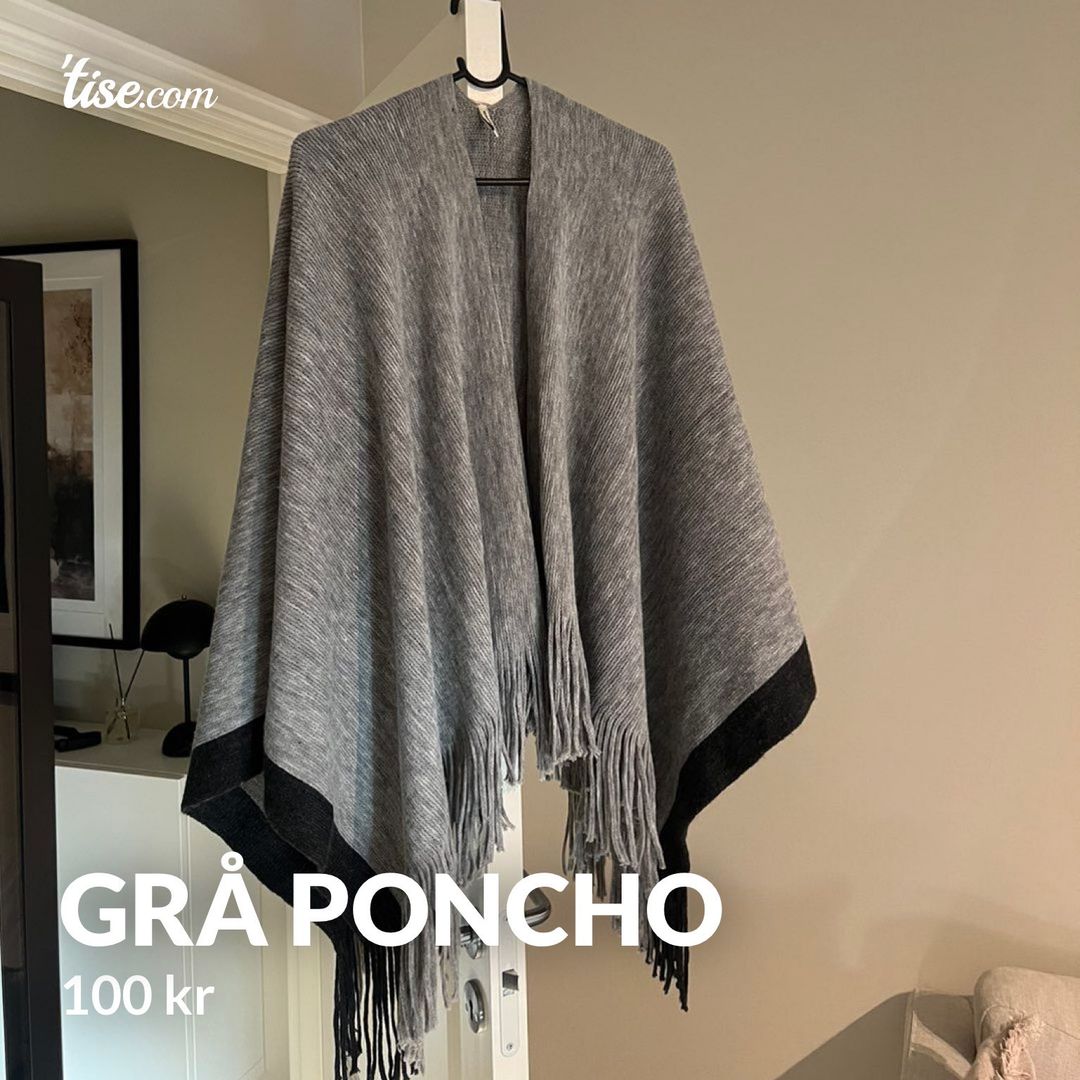 Grå poncho