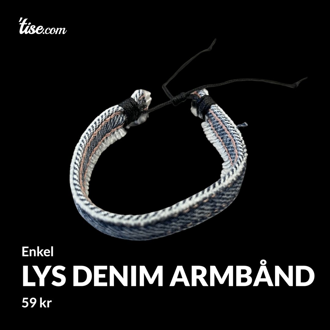 Lys denim armbånd