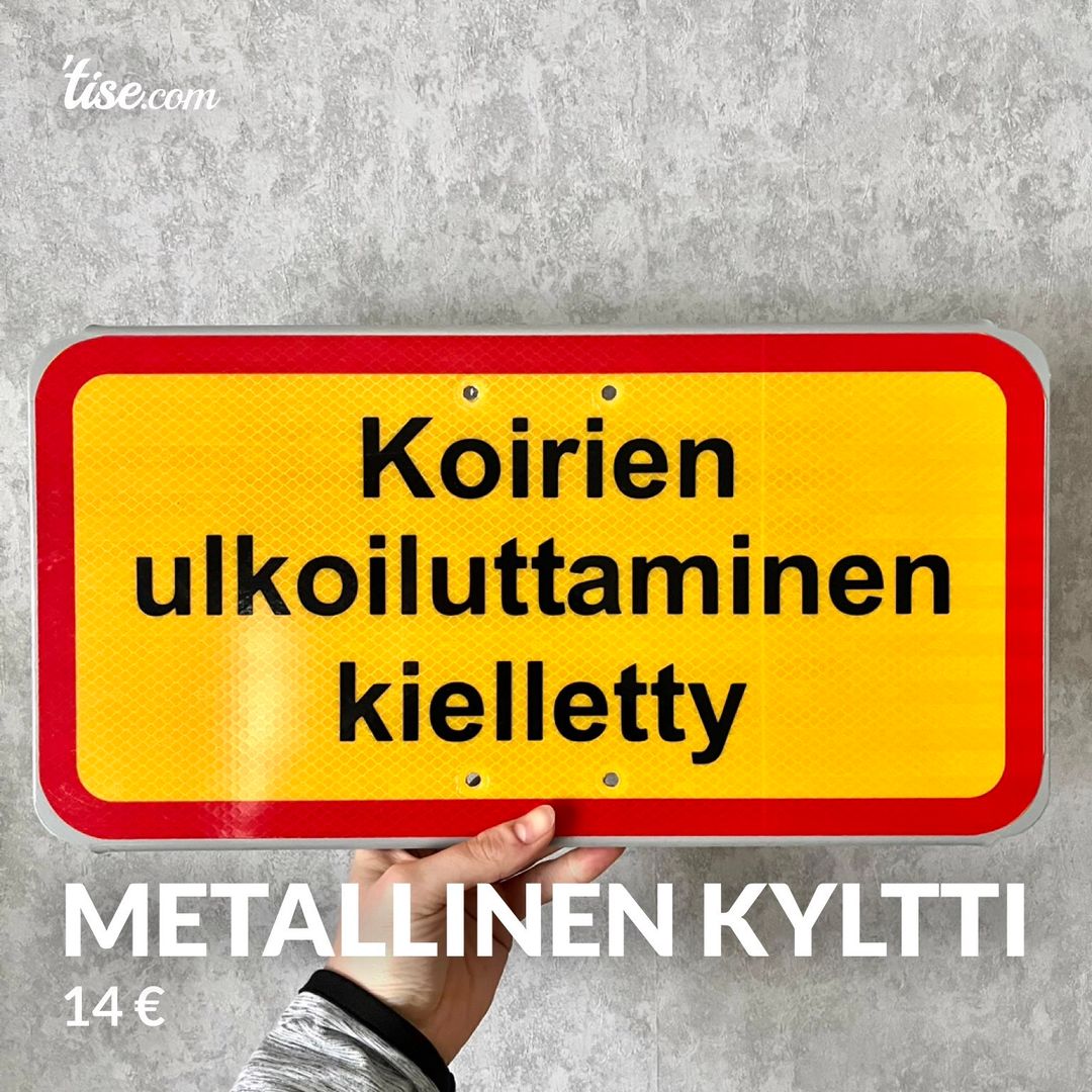 Metallinen kyltti