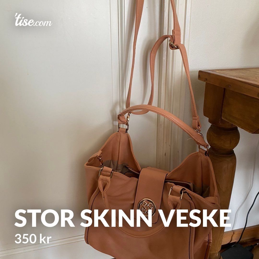 Stor skinn veske