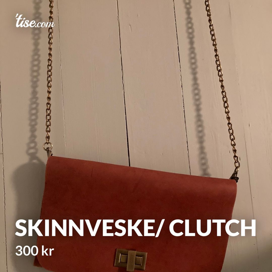 Skinnveske/ clutch