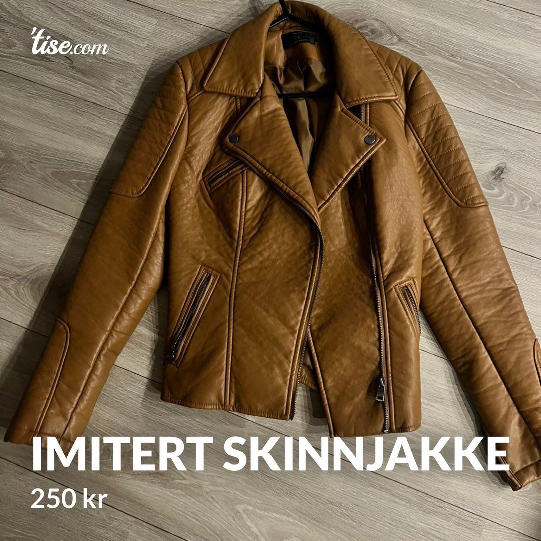 Imitert skinnjakke