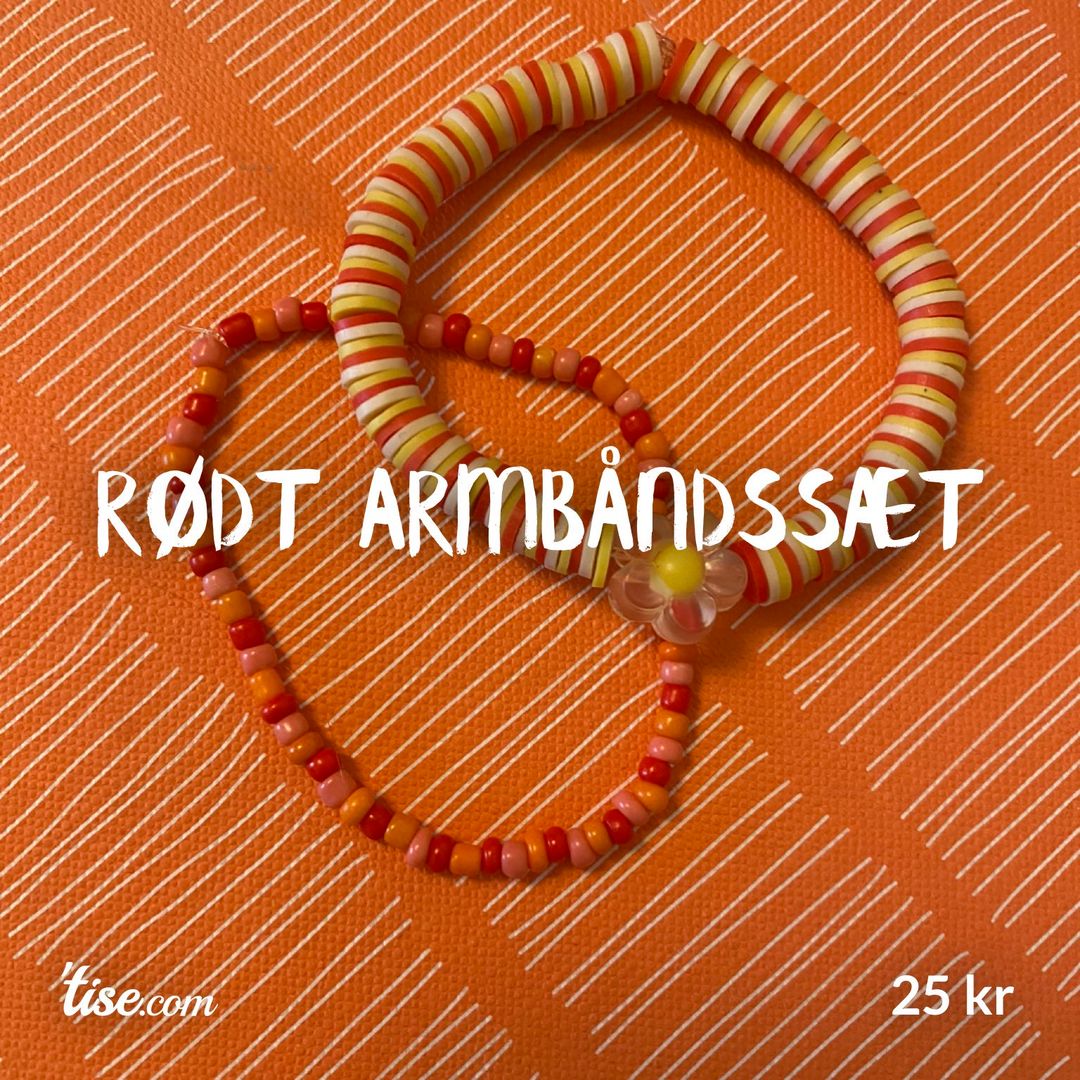 Rødt armbåndssæt