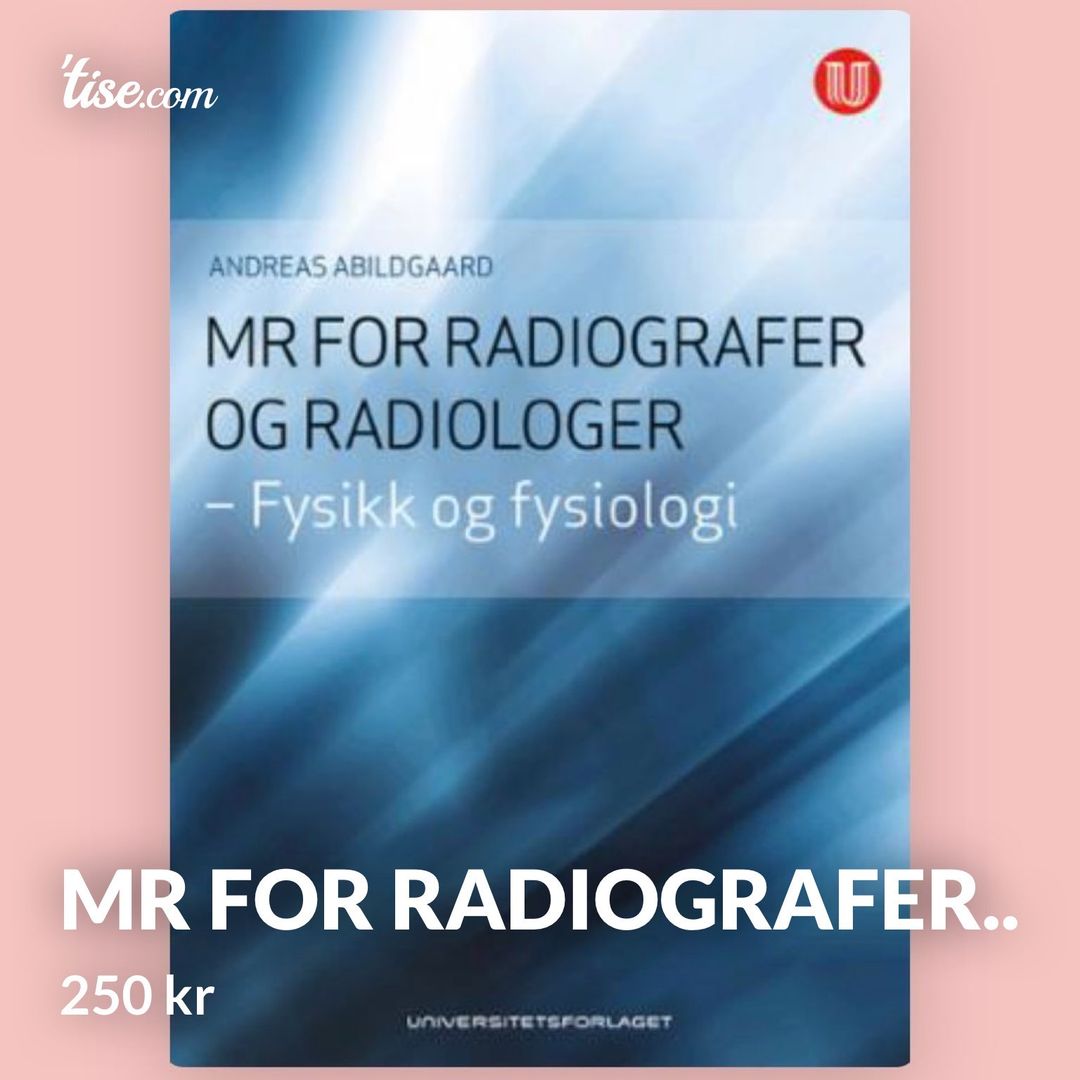 MR for radiografer