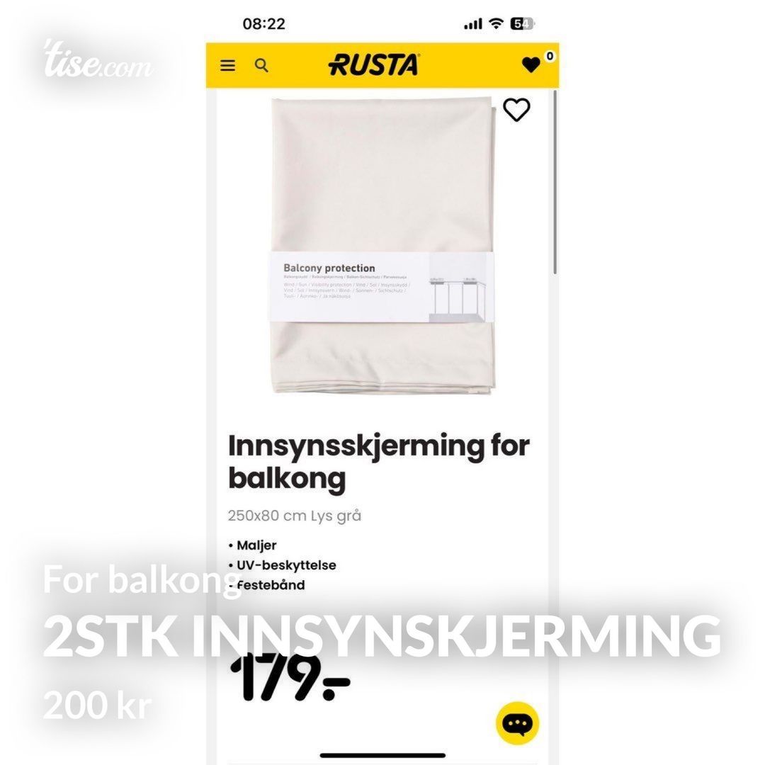 2stk Innsynskjerming