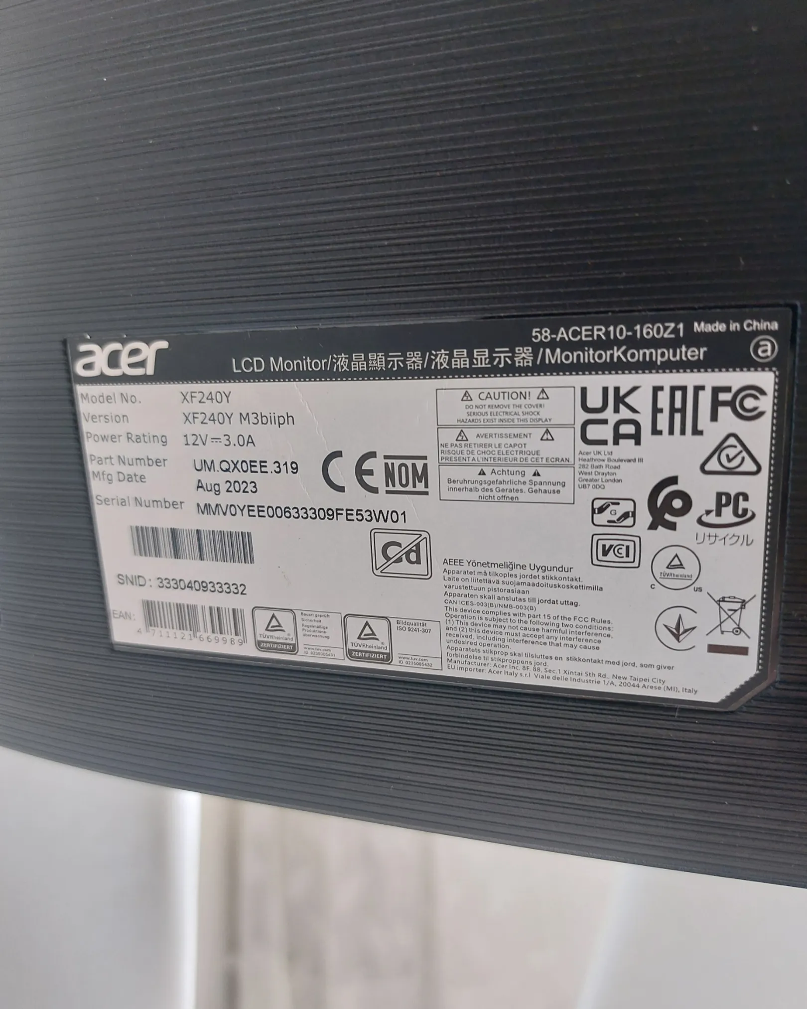 Acer Nitro XF240YM3