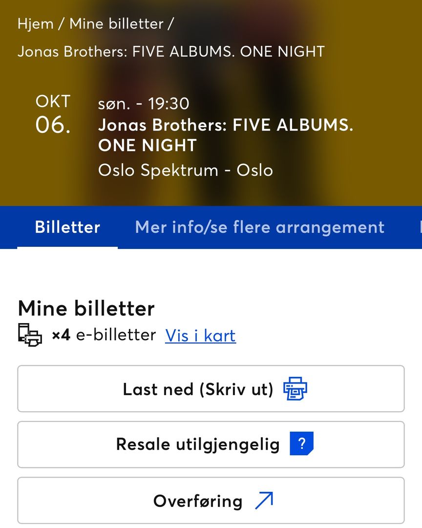 Konsertbillett