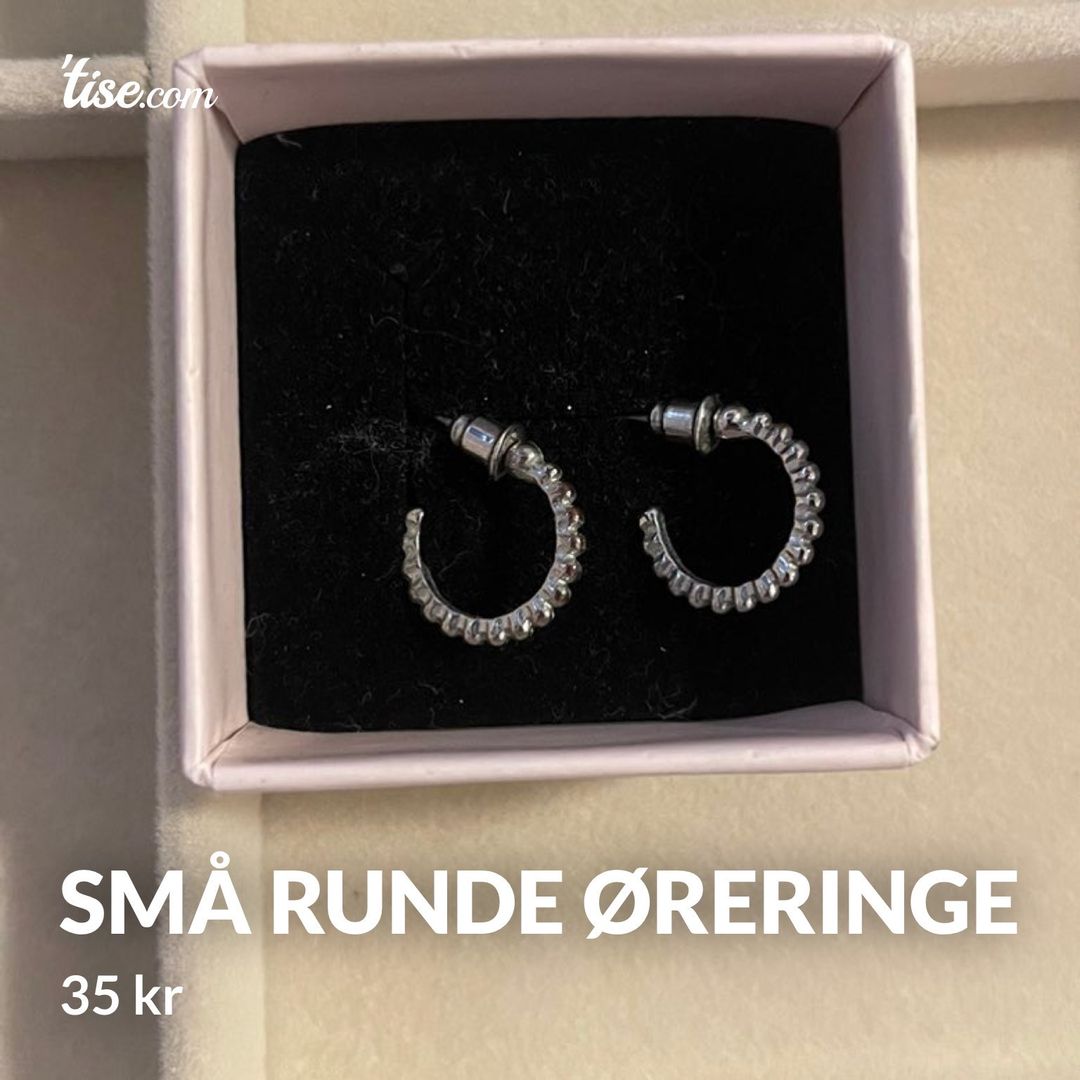 Små runde øreringe