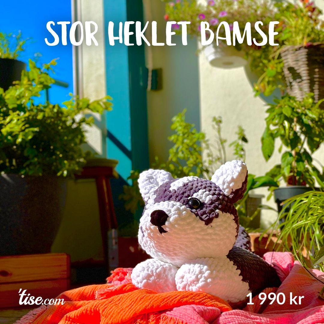 Stor heklet bamse