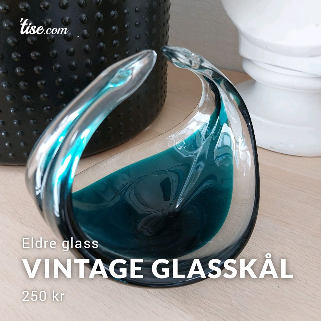 Vintage glasskål