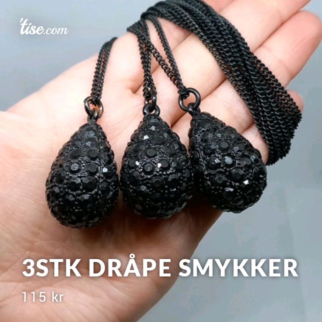 3stk Dråpe Smykker