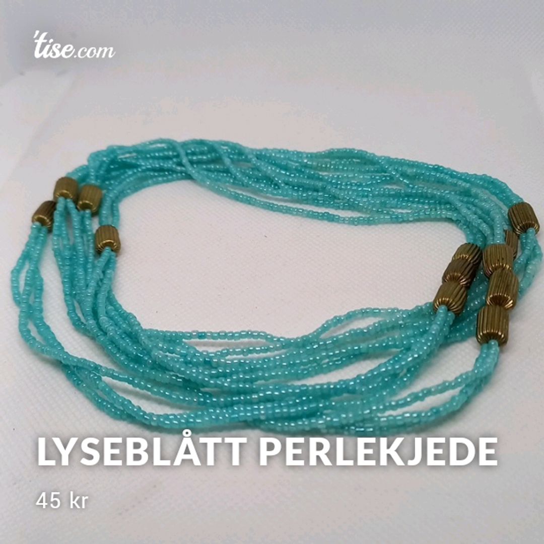 Lyseblått Perlekjede