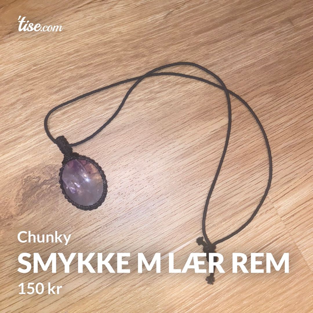 Smykke m lær rem