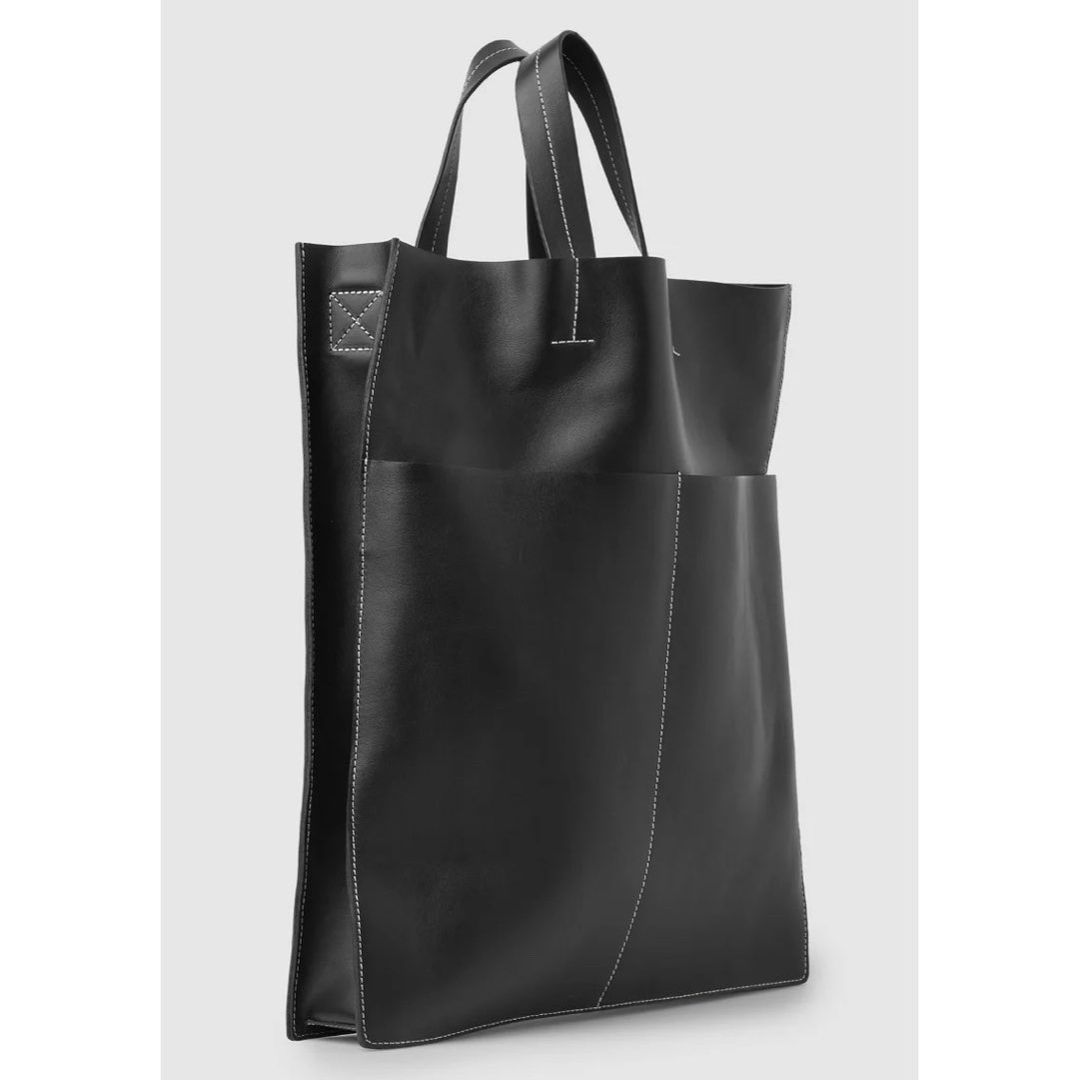 Leather tote bag