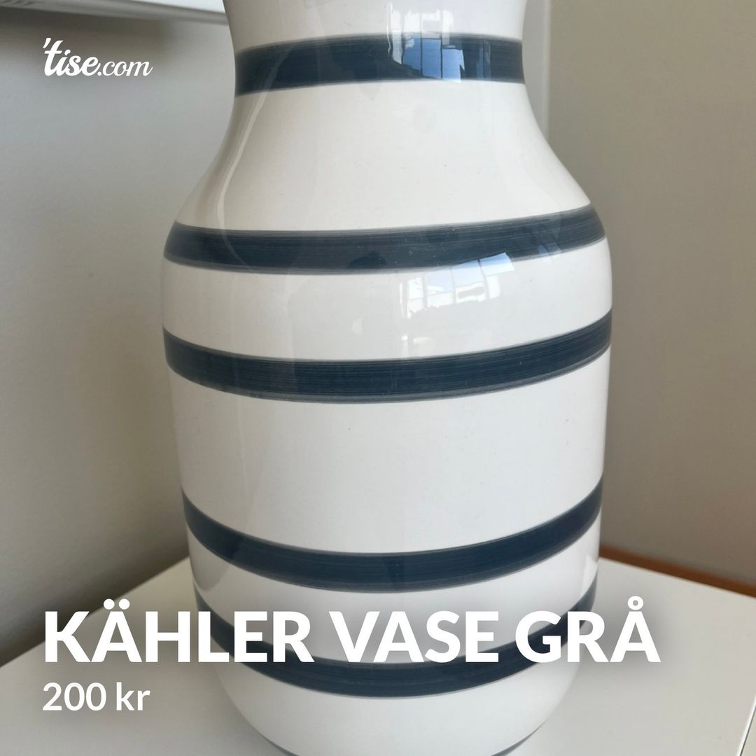 Kähler vase grå