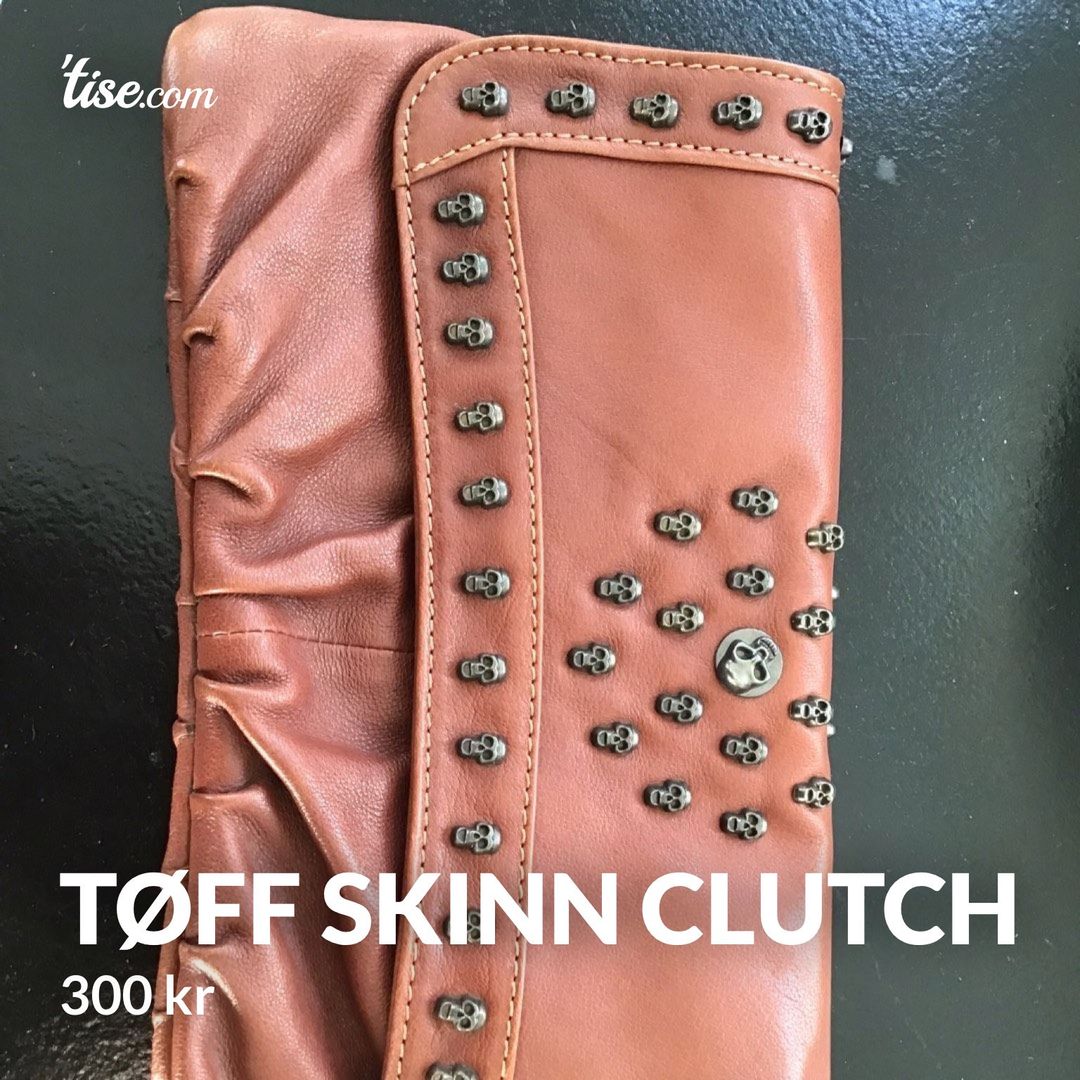 Tøff skinn clutch