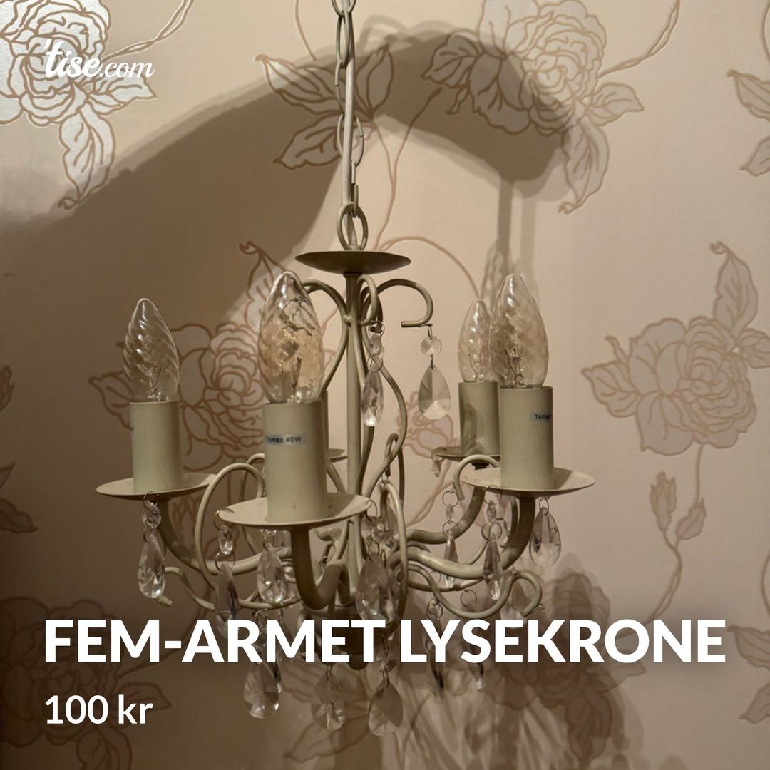 Fem-armet lysekrone