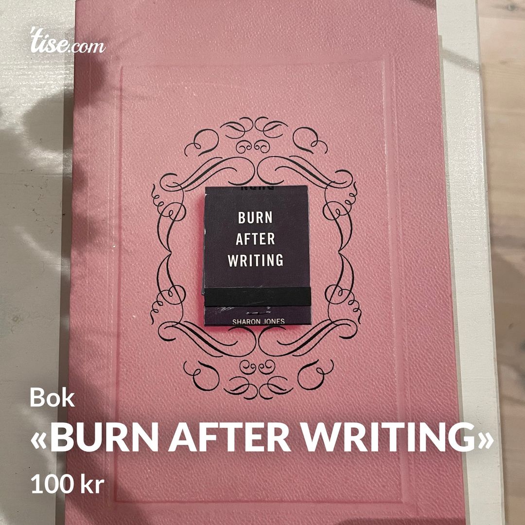 «Burn after writing»