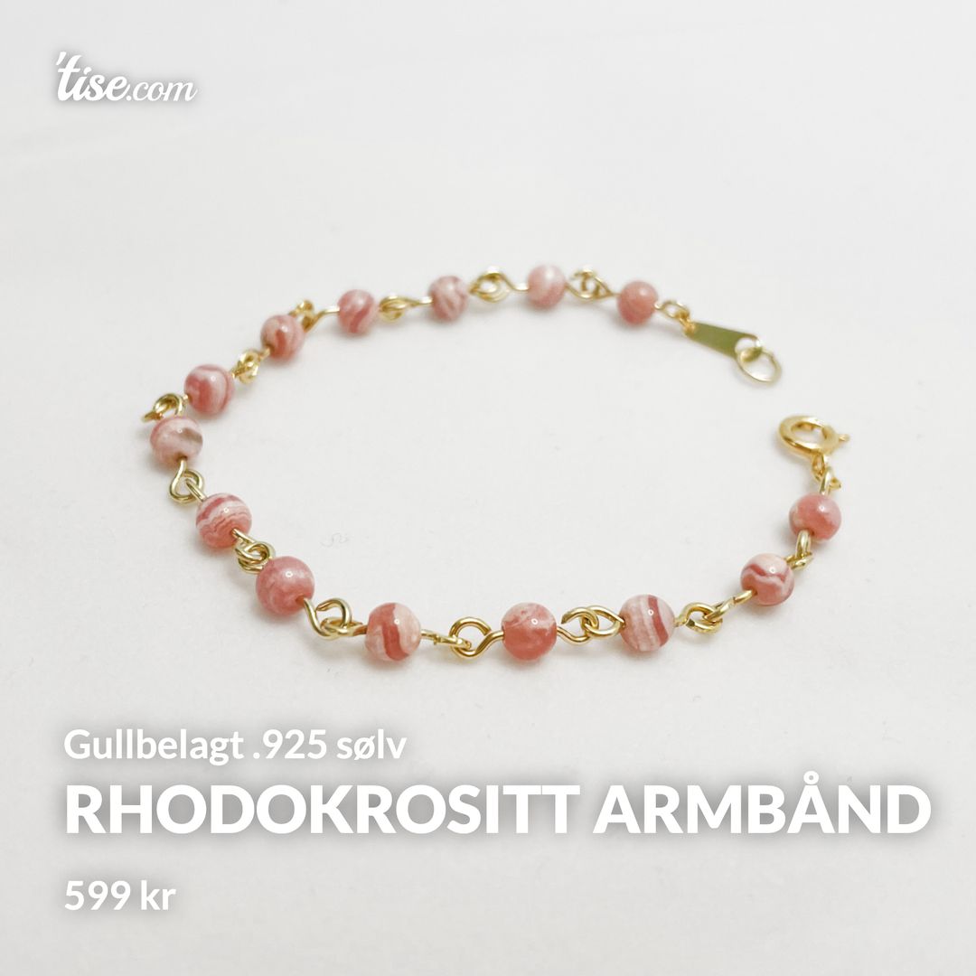 Rhodokrositt armbånd