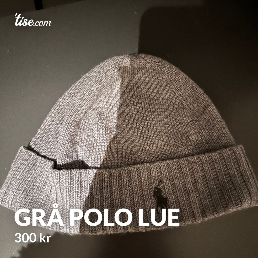 Grå polo lue