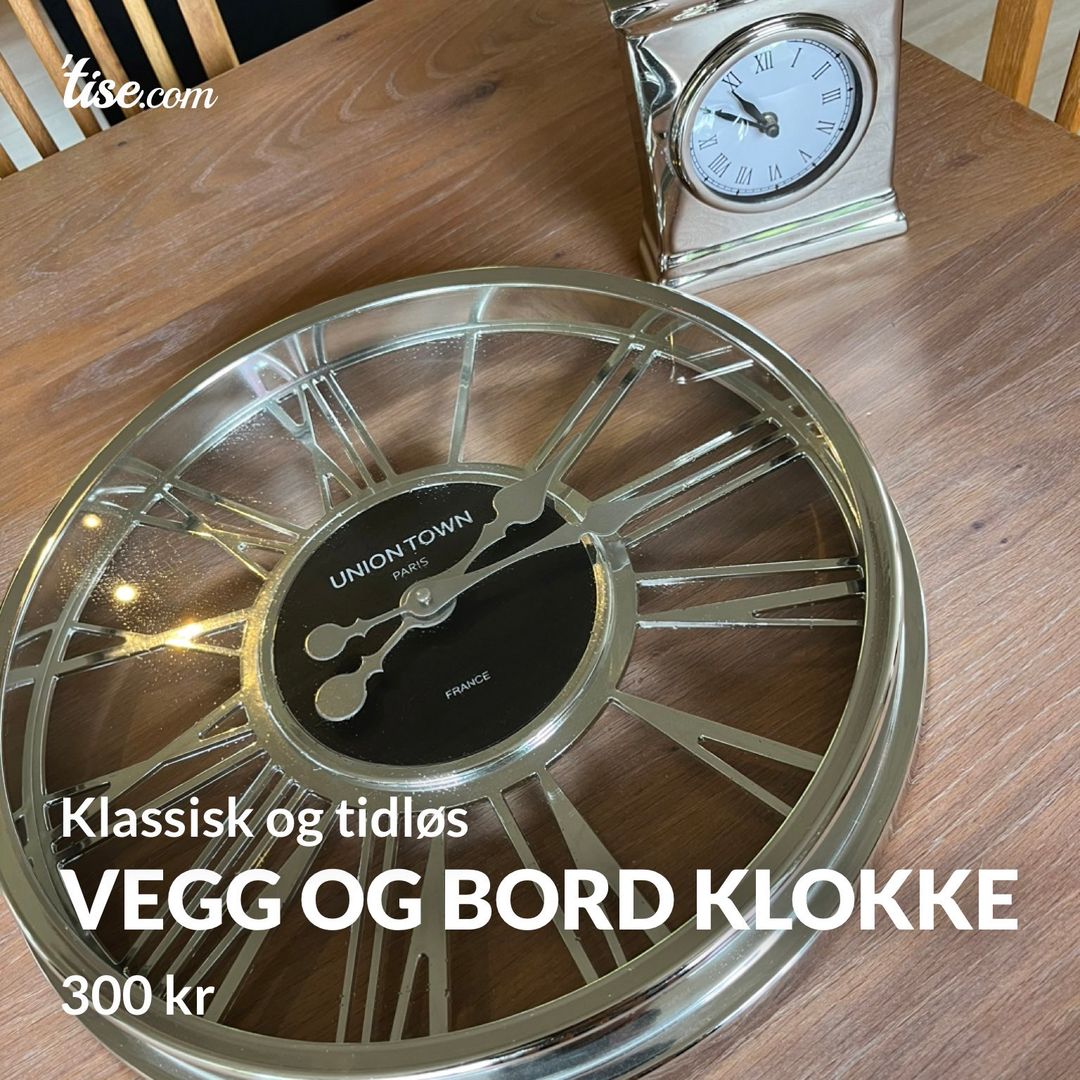 Vegg og bord klokke