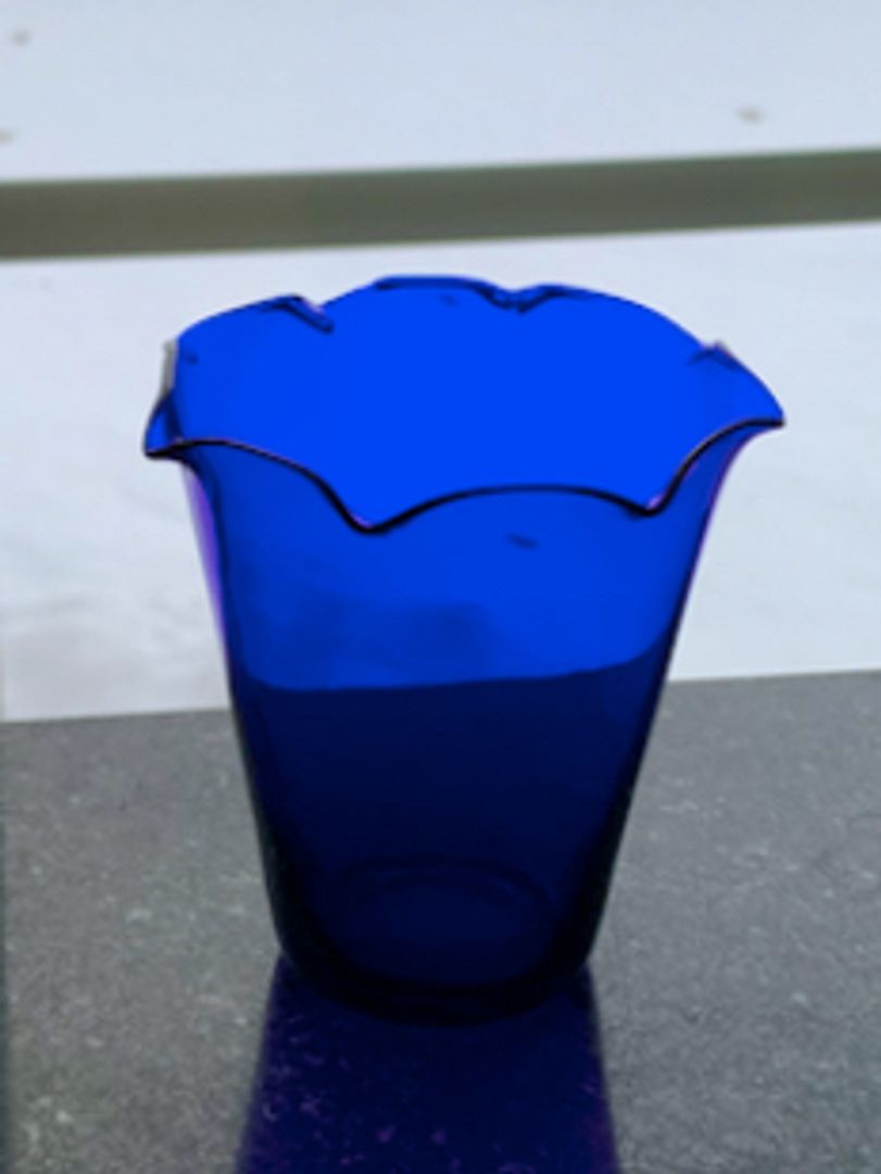 koboltblå vase glass