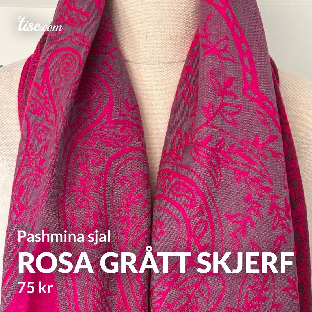 Rosa grått skjerf