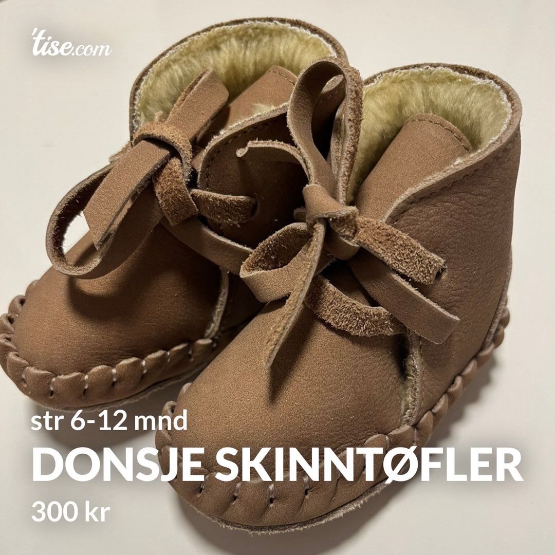 Donsje skinntøfler