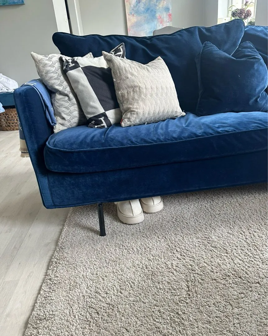 Velour sofa