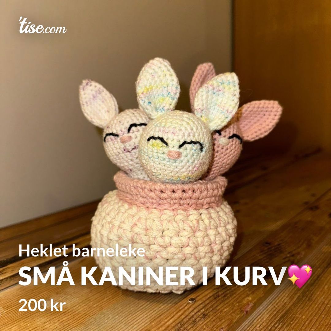 Små kaniner i kurv💖