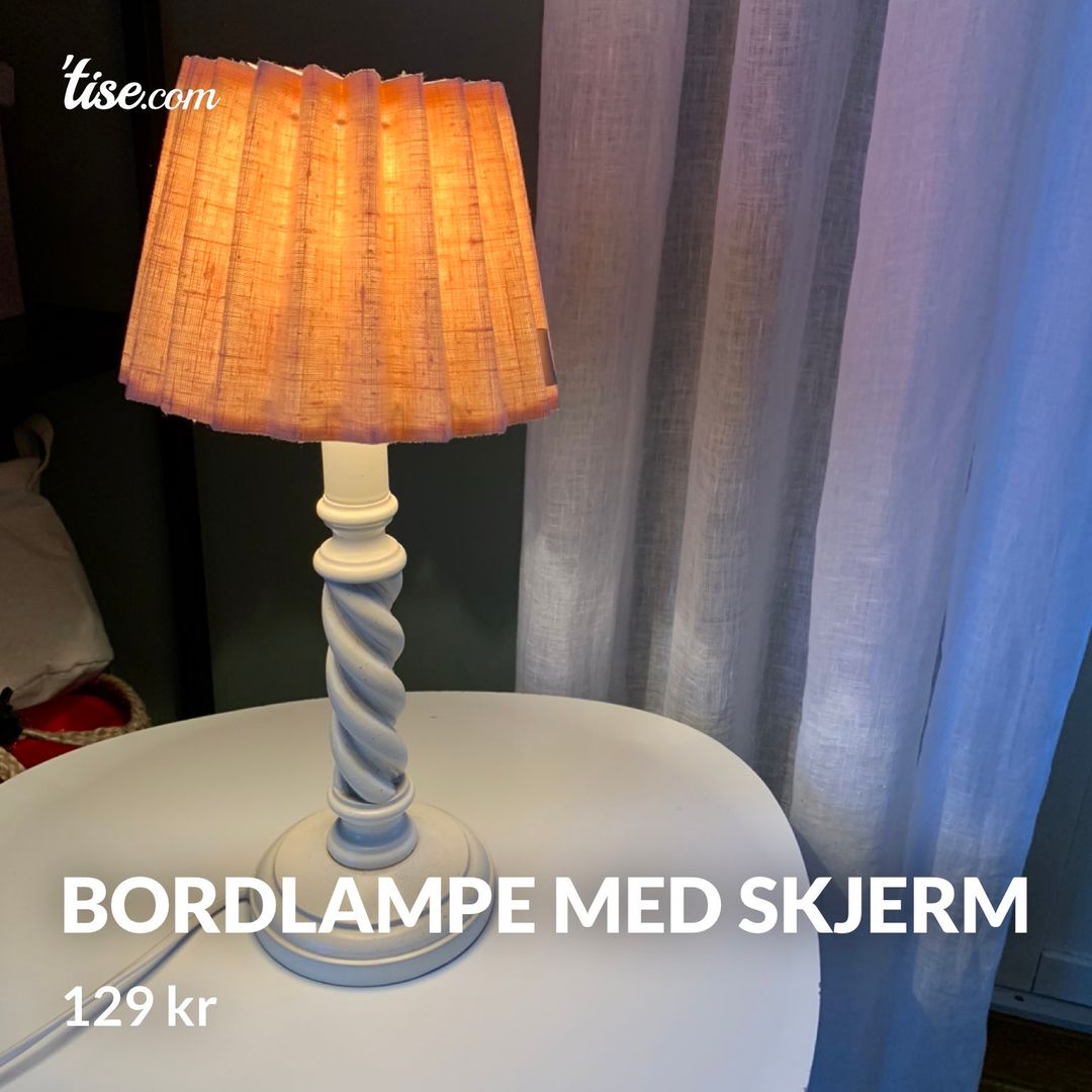 Bordlampe med skjerm