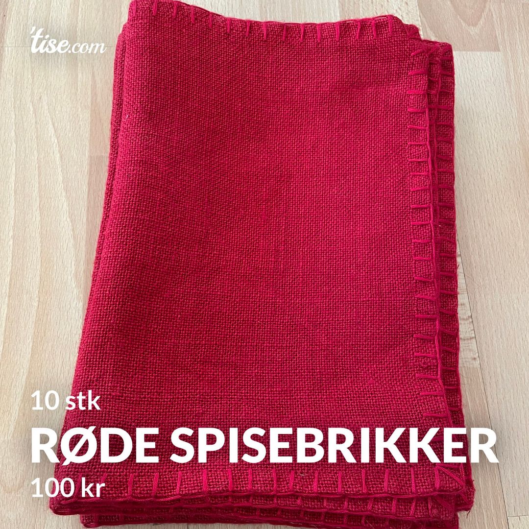 Røde spisebrikker