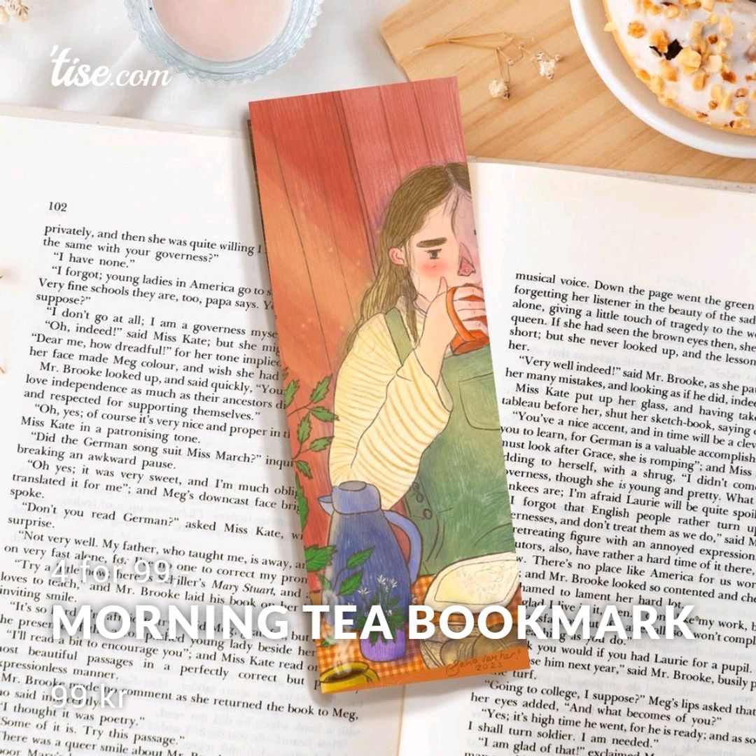 Morning tea bookmark