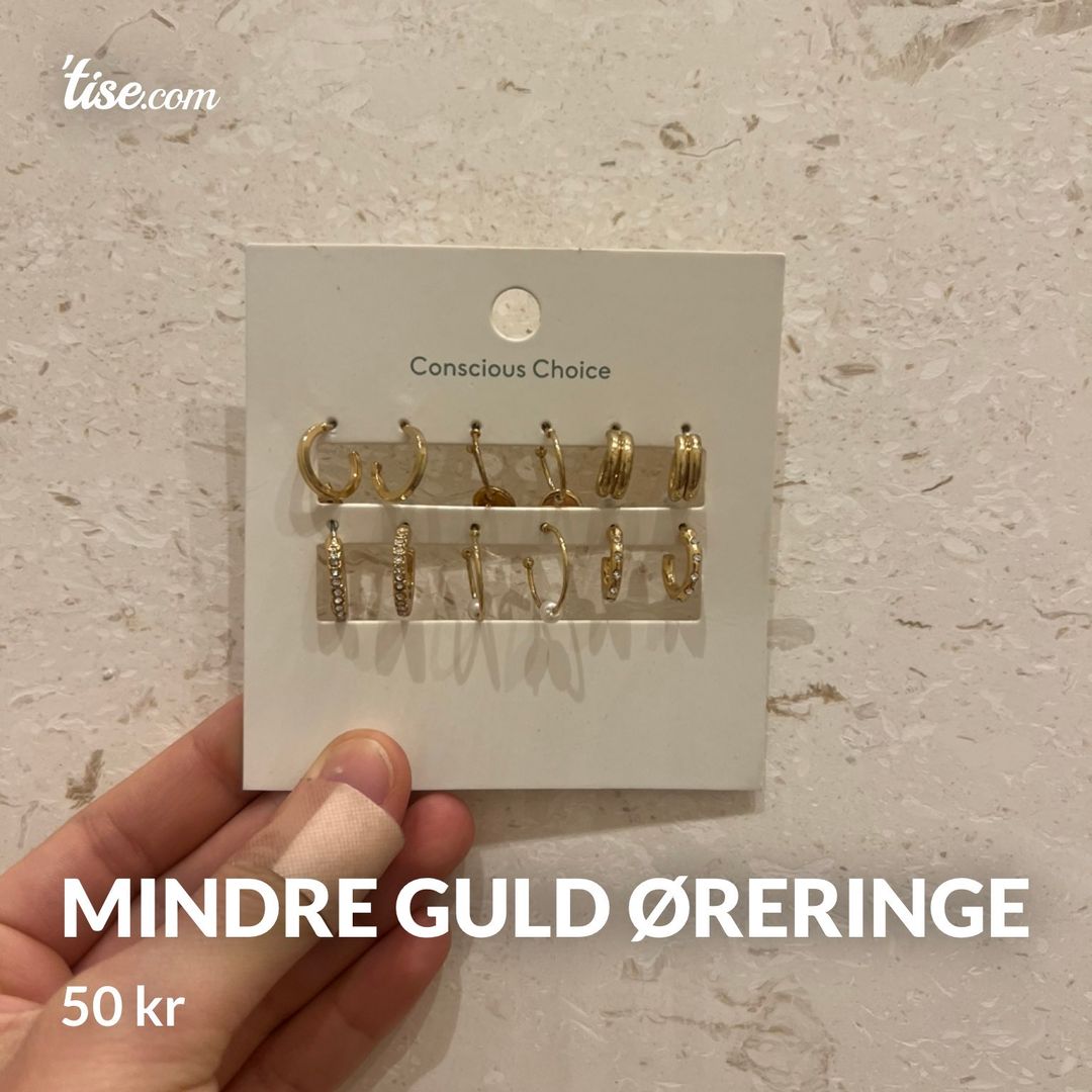 Mindre guld øreringe