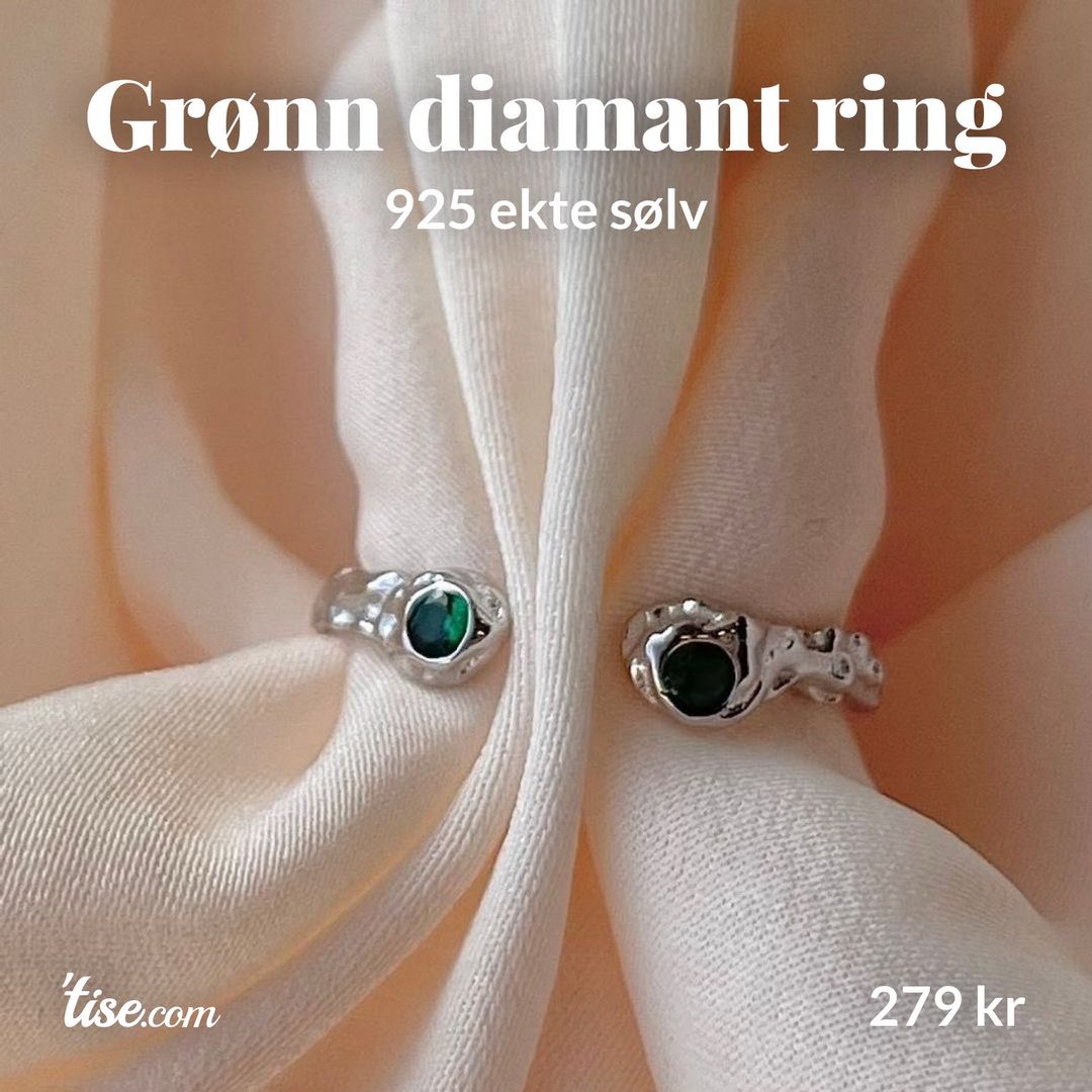 Grønn diamant ring