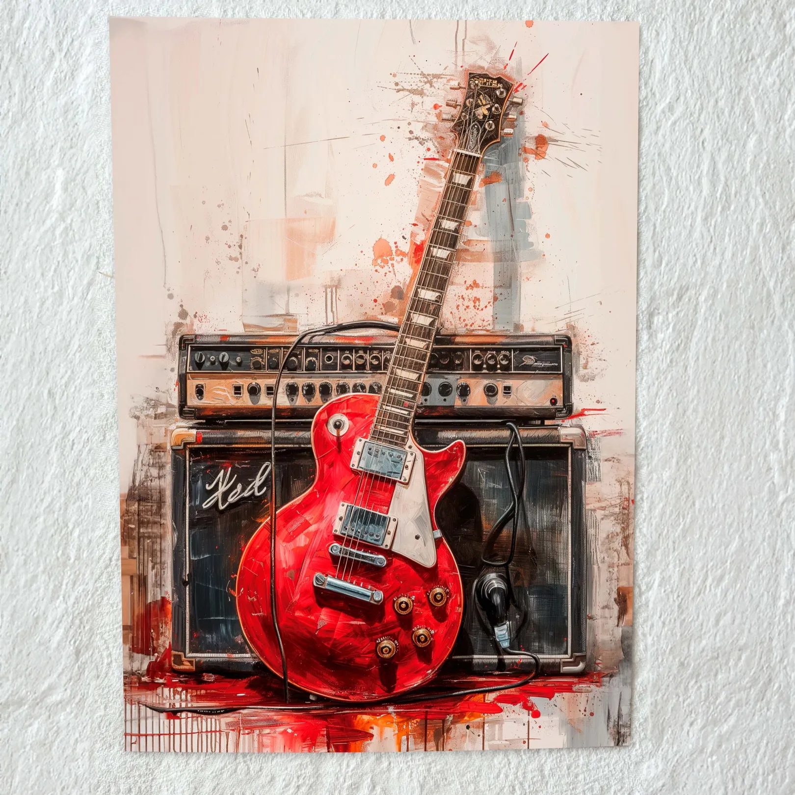 Black Guitar Poster