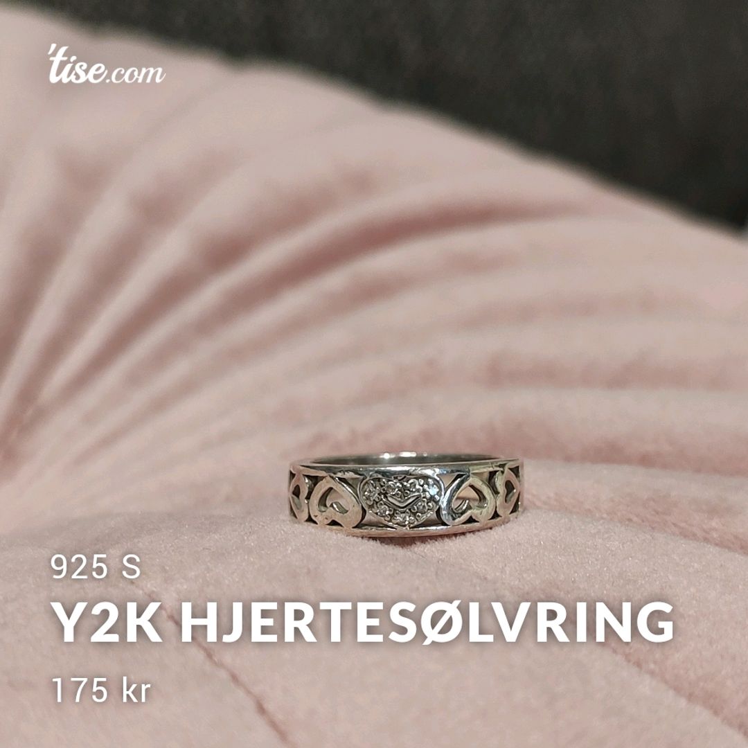 Y2K Hjertesølvring